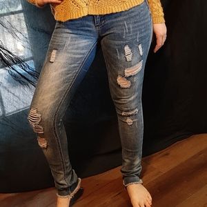 Distressed jeans